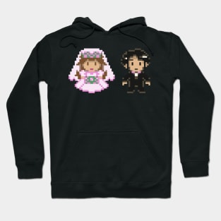 8-bit Bride and Groom Hoodie